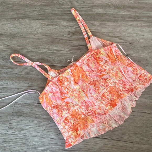 Hippie Rose Pink and Orange Tank Top - Picture 6 of 9